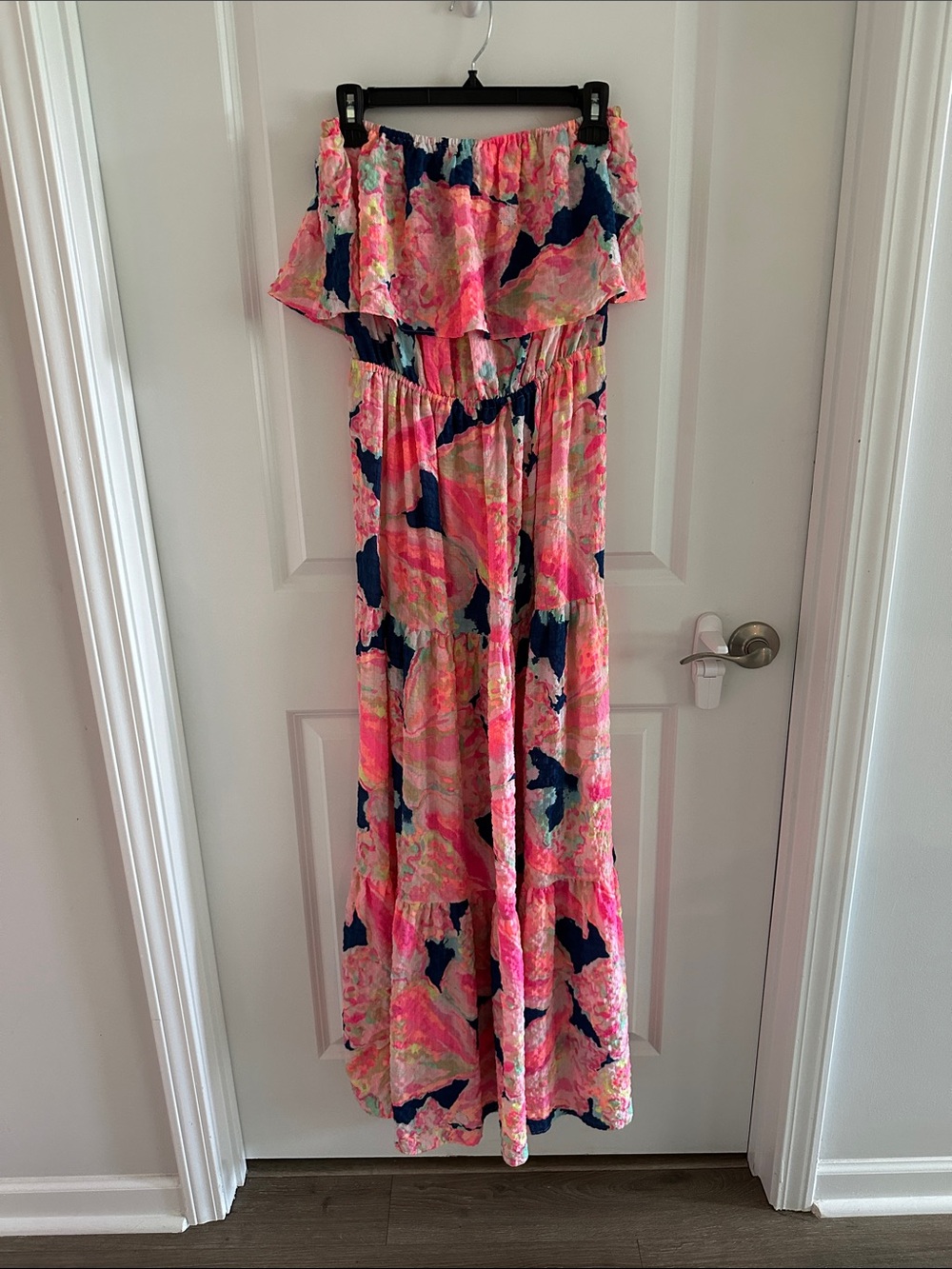 Lilly Pulitzer Neon Strapless Maxi Dress